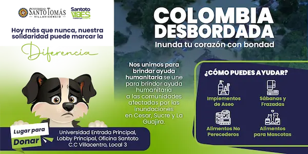Banner para solicitar donaciones a los afectados por las inundaciones en Cesar, Sucre y la Guajira