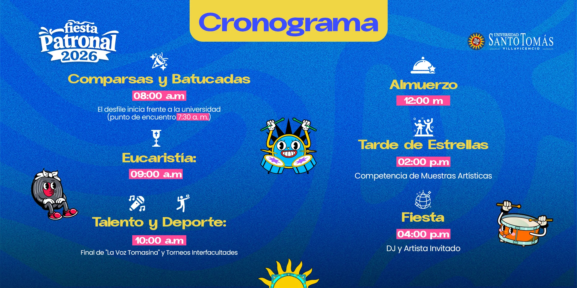 Imagen, cronograma fiesta patronal 2026 usta villavicencio