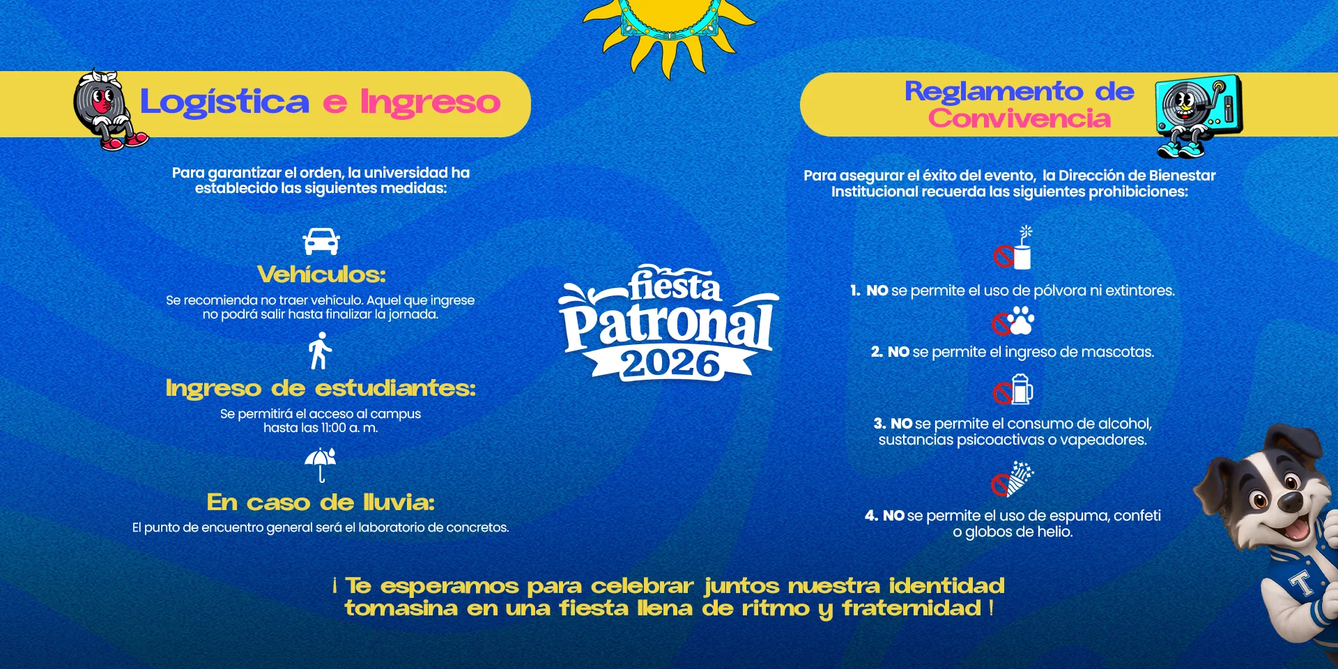 logistica ingreso fiesta patronal 2026 usta villavicencio