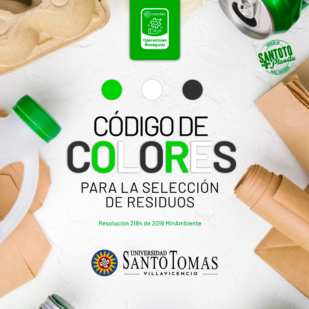 Código de colores para la selección de residuos